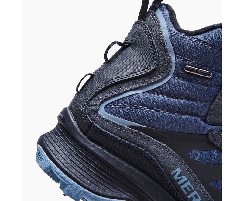 Merrell Moab Speed Thermo Mid Men's Waterproof Boots Blue | 2543-JWVIP