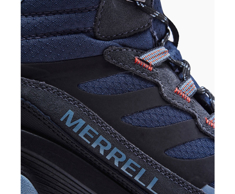 Merrell Moab Speed Thermo Mid Men's Waterproof Boots Blue | 2543-JWVIP