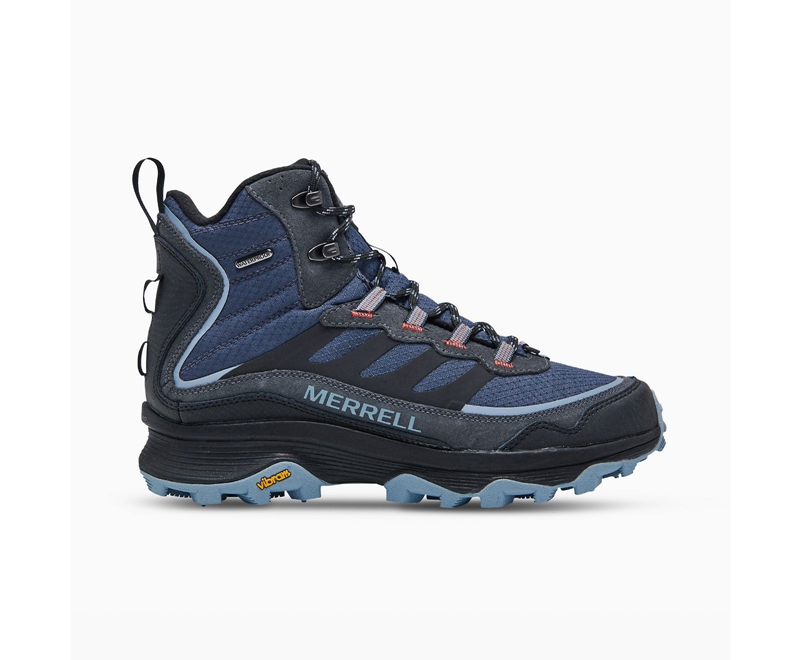 Merrell Moab Speed Thermo Mid Men\'s Waterproof Boots Blue | 2543-JWVIP