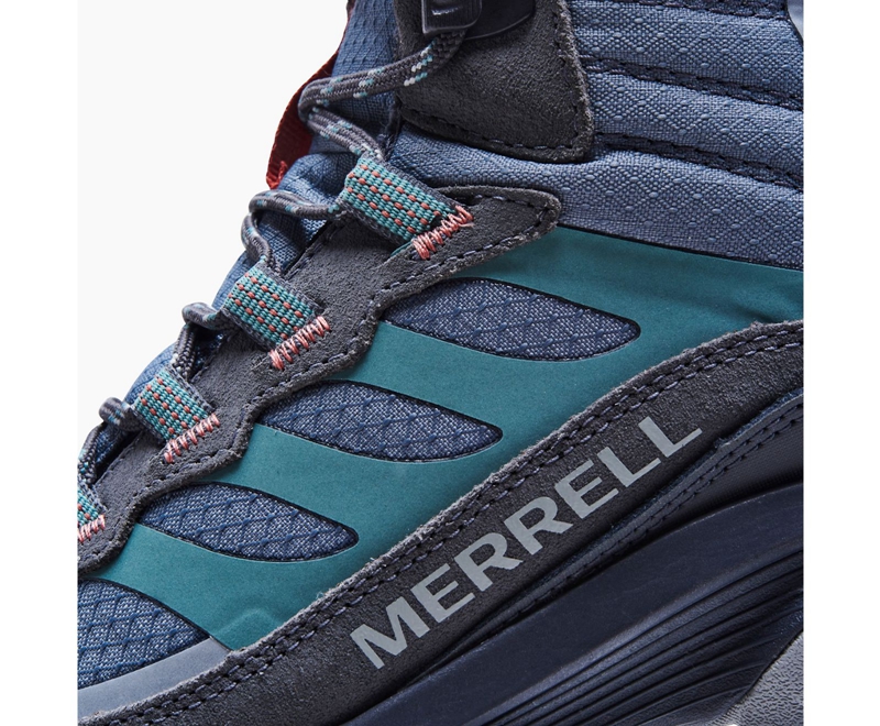 Merrell Moab Speed Thermo Mid Women's Hiking Boots Blue | 9601-ICHXQ