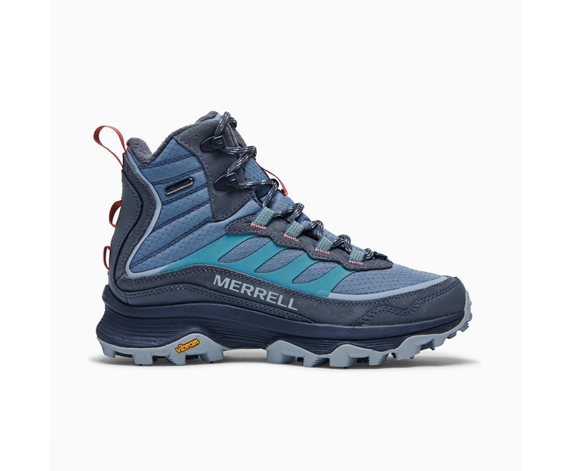 Merrell Moab Speed Thermo Mid Women\'s Hiking Boots Blue | 9601-ICHXQ