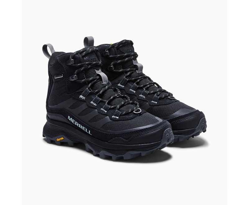 Merrell Moab Speed Thermo Mid Women's Waterproof Boots Black | 7134-AHMPG