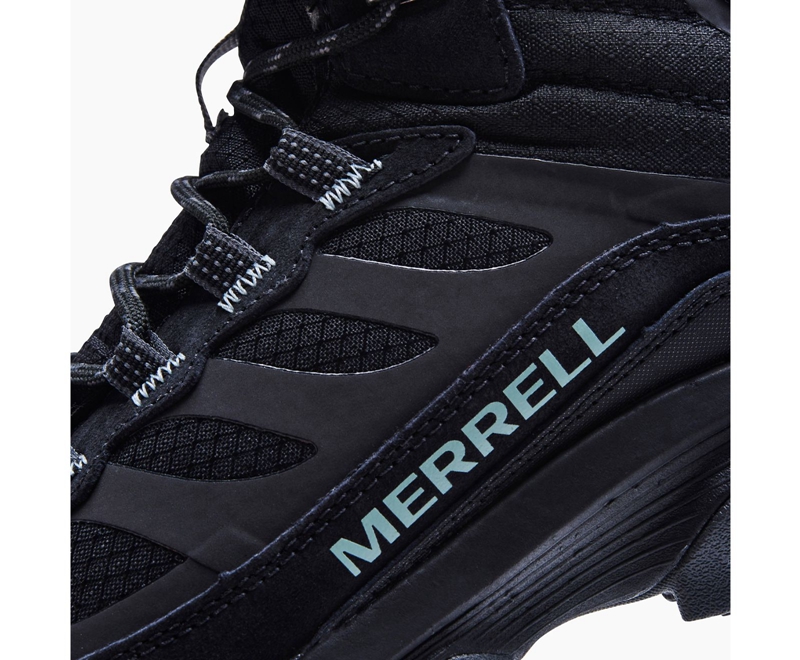 Merrell Moab Speed Thermo Mid Women's Waterproof Boots Black | 7134-AHMPG