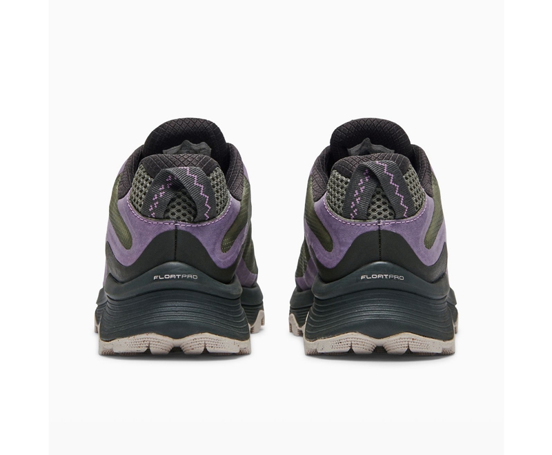 Merrell Moab Speed Wide Width Women's Hiking Shoes Purple / Olive | 9805-CKPTA