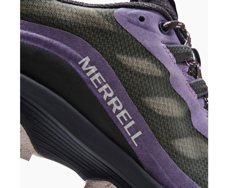 Merrell Moab Speed Wide Width Women's Hiking Shoes Purple / Olive | 9805-CKPTA