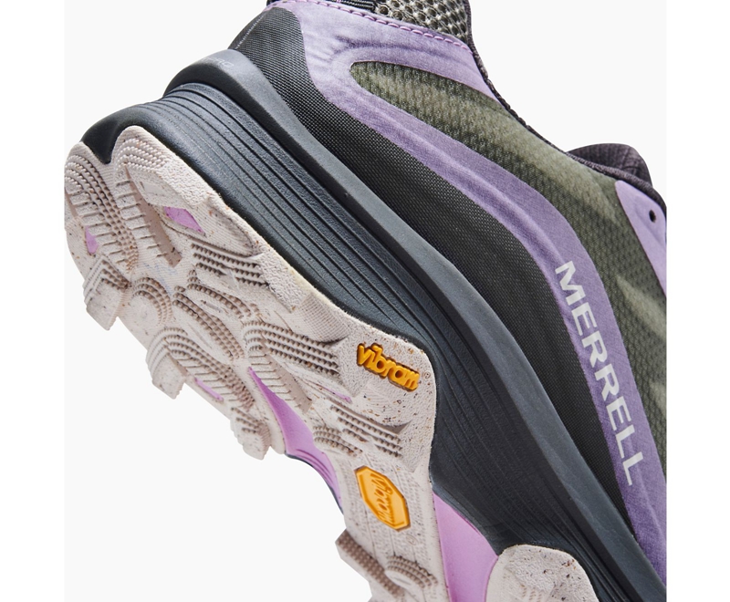 Merrell Moab Speed Wide Width Women's Hiking Shoes Purple / Olive | 9805-CKPTA