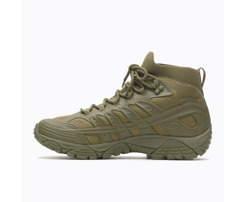 Merrell Moab Velocity Tactical Mid Men's Waterproof Boots Olive | 5382-CUWAG