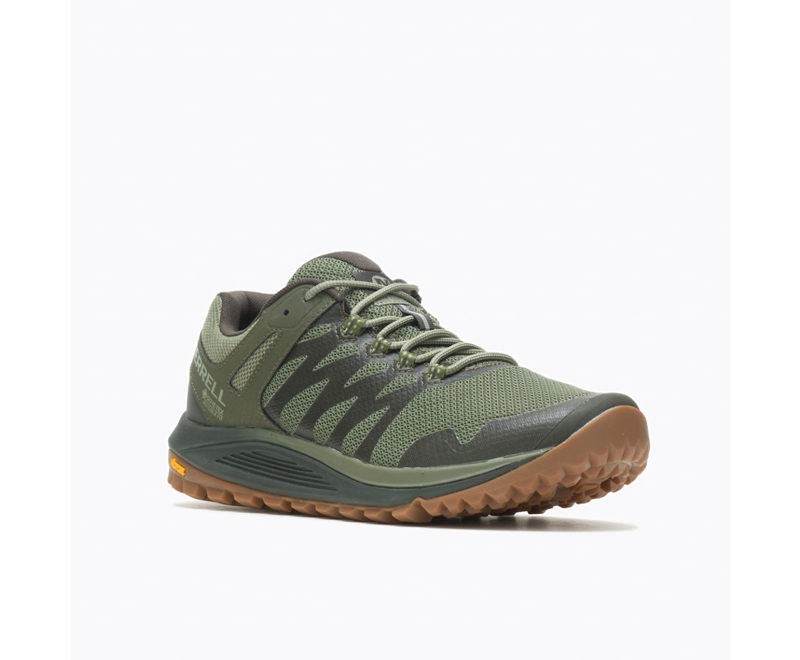 Merrell Nova 2 GORE-TEX® Men's Running Shoes Olive | 5704-SKIQJ