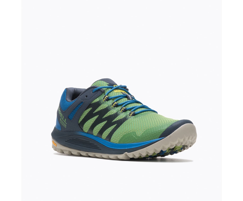 Merrell Nova 2 GORE-TEX® Men's Running Shoes Green | 5806-NZMGW