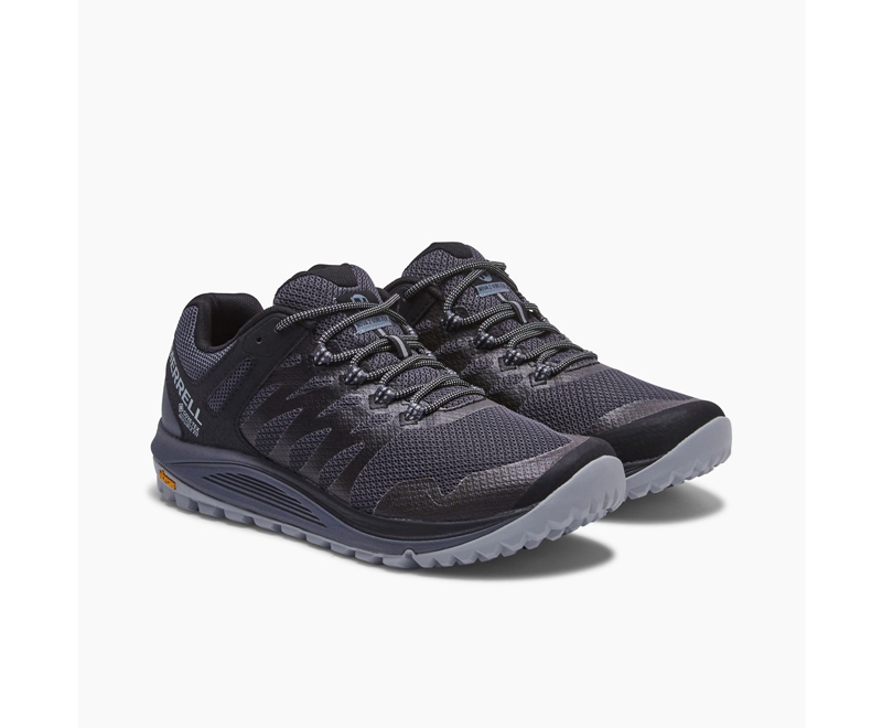 Merrell Nova 2 GORE-TEX® Wide Width Men's Running Shoes Grey | 4369-AXVQO