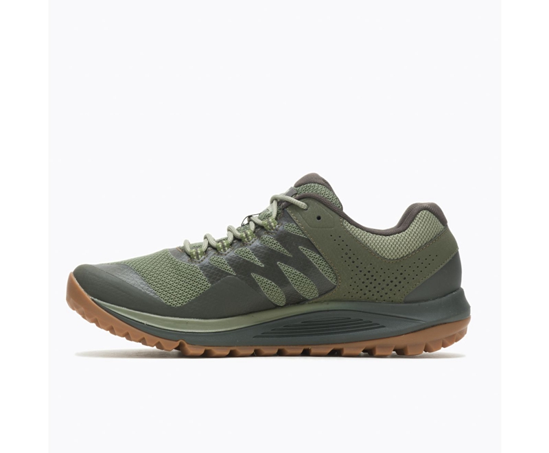 Merrell Nova 2 GORE-TEX® Wide Width Men's Running Shoes Olive | 5436-OSNDR