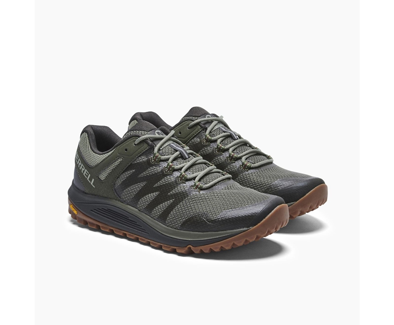 Merrell Nova 2 Men's Running Shoes Olive | 3478-MCPQU