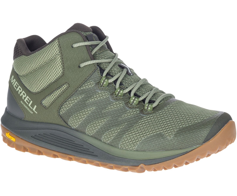 Merrell Nova 2 Mid Men's Running Shoes Olive | 5794-VZPQH