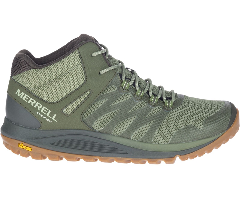 Merrell Nova 2 Mid Men\'s Running Shoes Olive | 5794-VZPQH