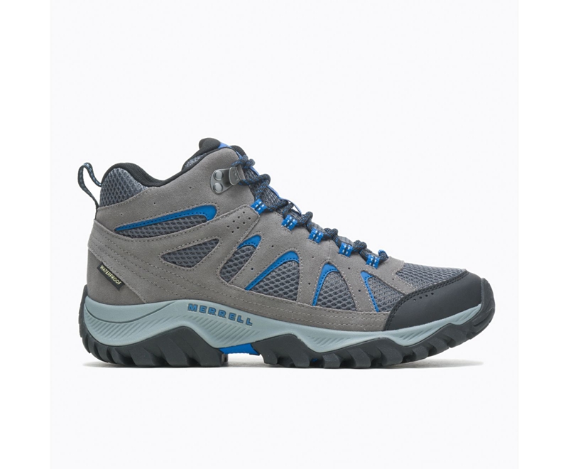 Merrell Oakcreek Mid Men\'s Work Boots Grey | 1278-VIYHJ