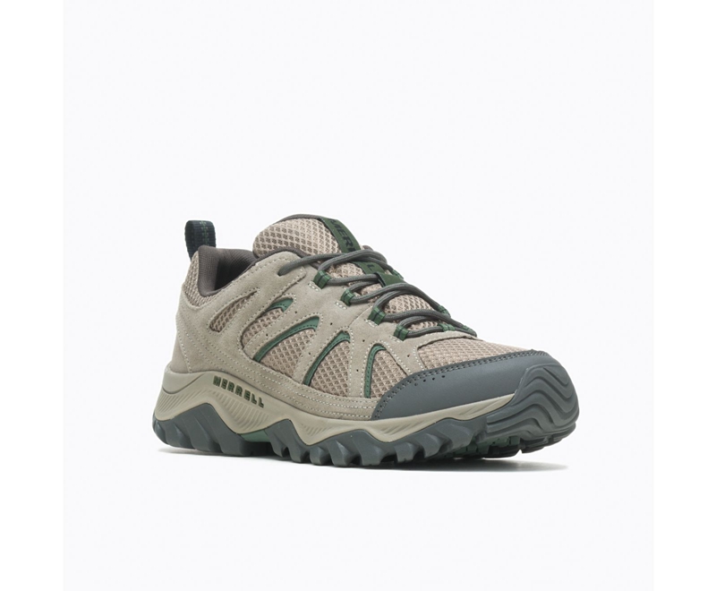 Merrell Oakcreek Wide Width Men's Hiking Shoes Olive | 1368-YLRTW