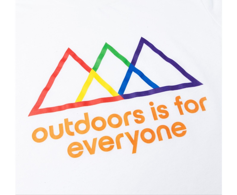 Merrell Outdoors Is For Everyone Women's T Shirts White | 9610-GIJXT