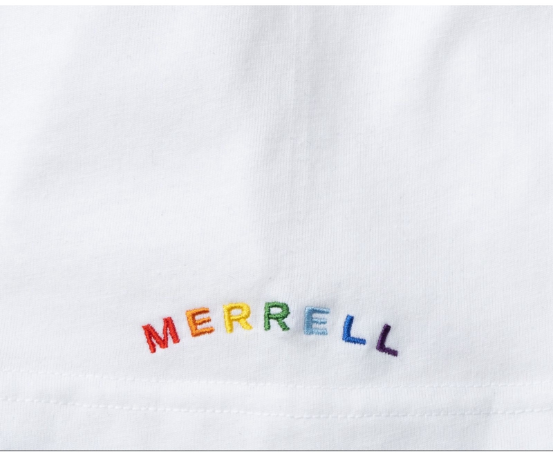 Merrell Outdoors Is For Everyone Women's T Shirts White | 9610-GIJXT