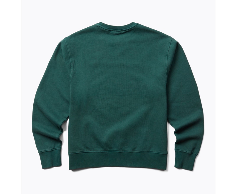 Merrell Scout Crew Men's Sweatshirts Green | 8714-ZSHOU