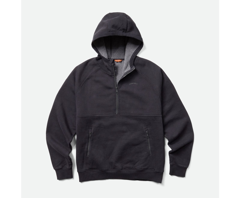 Merrell Scout Pullover Men's Hoodie Black | 1470-CLUVQ