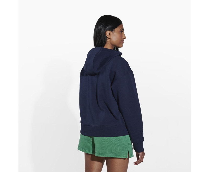 Merrell Scrap Pullover Women's Hoodie Navy | 1460-ZTSJL