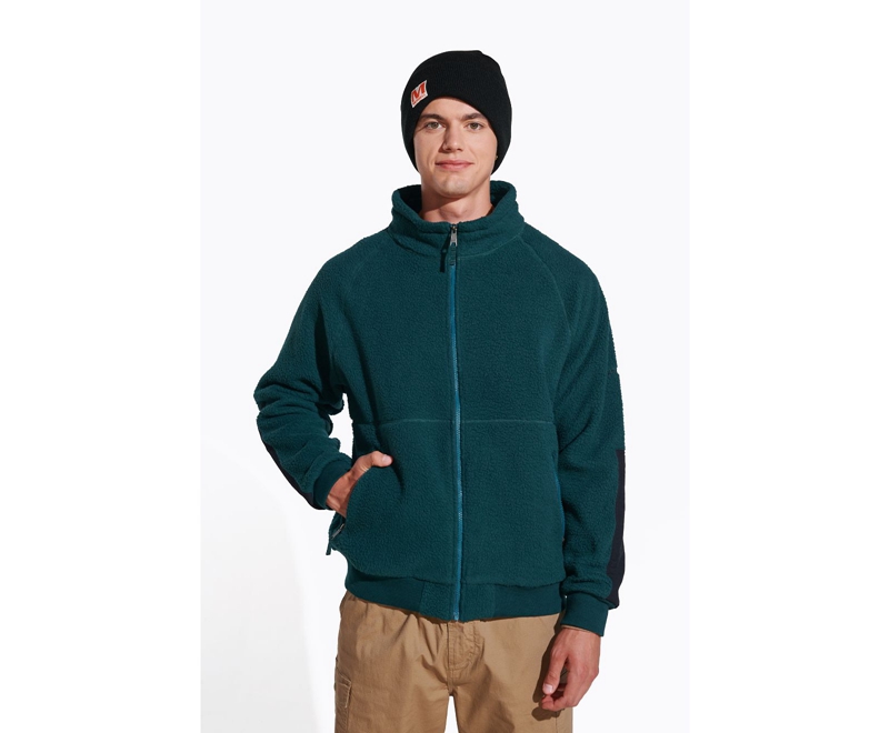 Merrell Sherpa Full Zip Men\'s Jackets Green | 2347-RLQNX