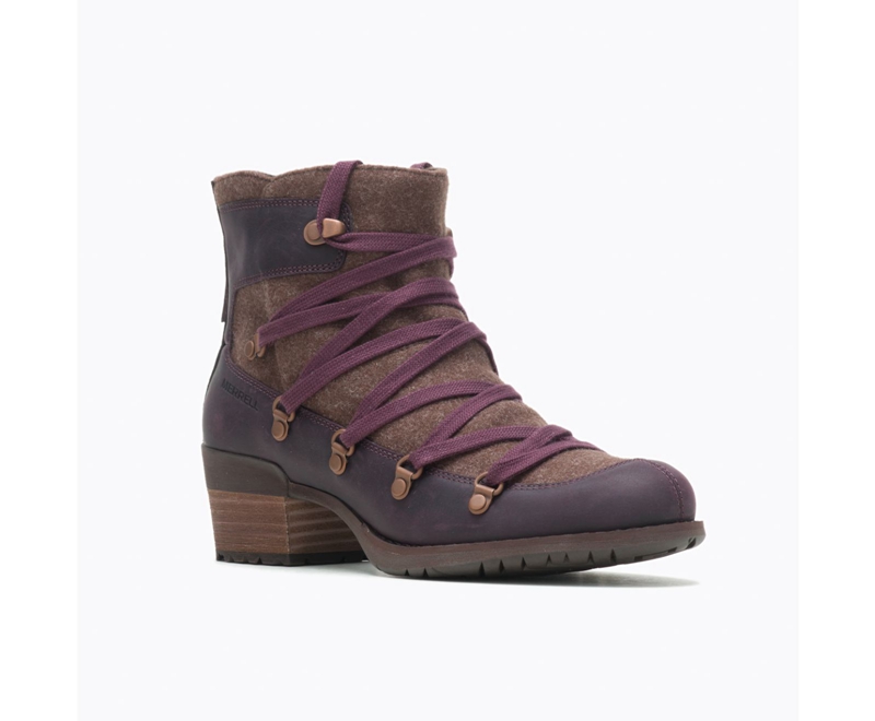 Merrell Shiloh II Women's Winter Boots Burgundy | 4592-ZQBHV