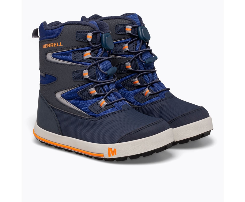 Merrell Snow Bank 3.0 Kids' Hiking Boots Navy | 1876-YGZOB