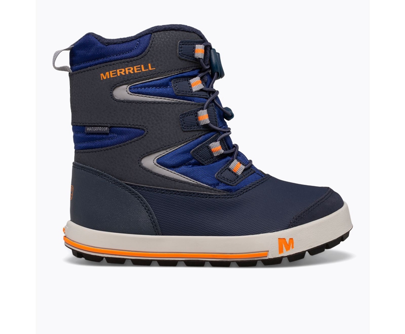 Merrell Snow Bank 3.0 Kids\' Hiking Boots Navy | 1876-YGZOB