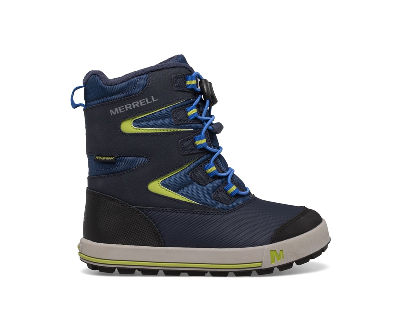 Merrell Snow Bank 3.0 Kids\' Hiking Boots Navy | 5712-IMLNO