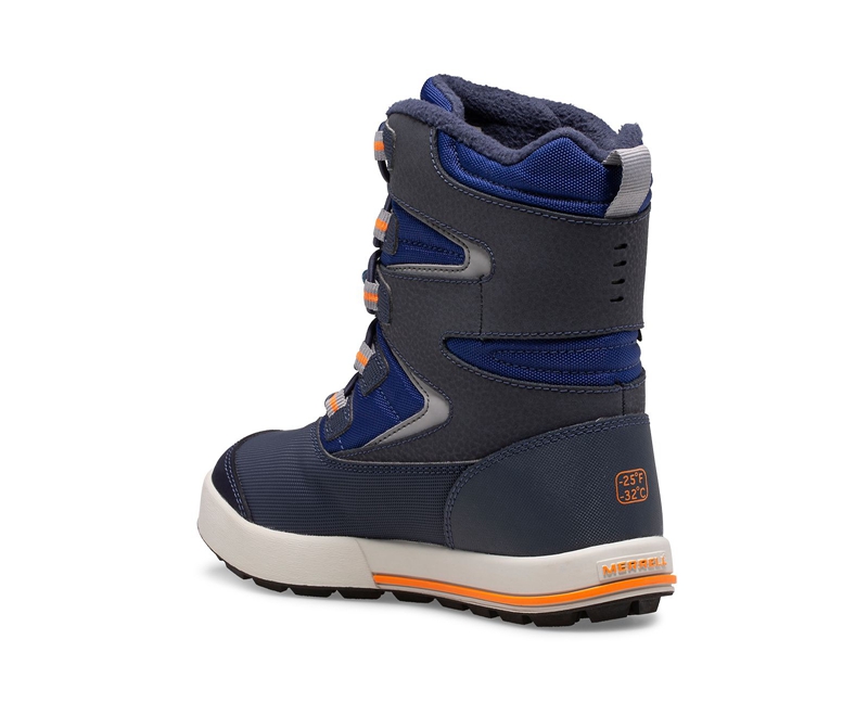 Merrell Snow Bank 3.0 Kids' Winter Boots Navy | 5147-AYPHV