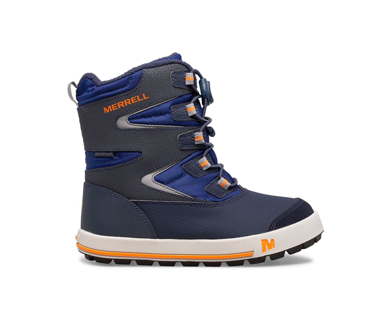 Merrell Snow Bank 3.0 Kids\' Winter Boots Navy | 5147-AYPHV