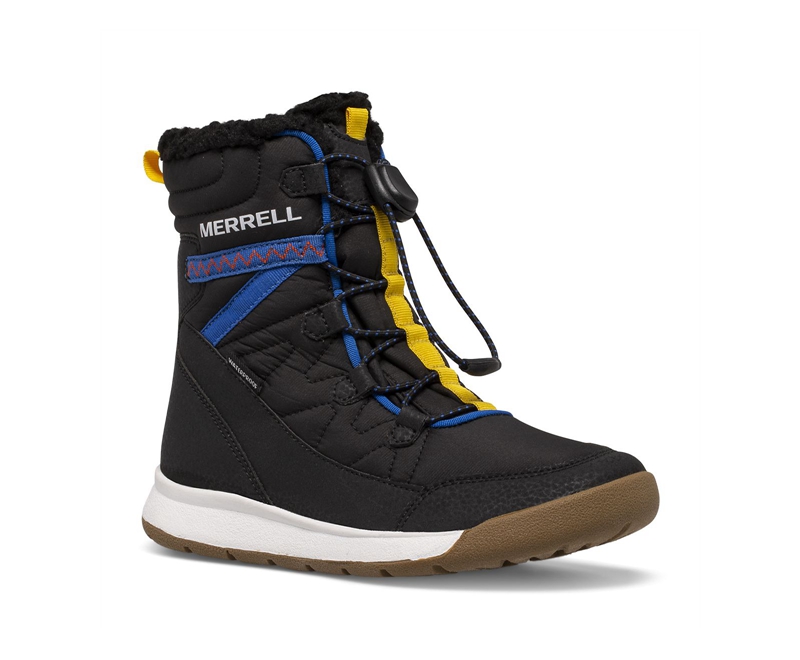 Merrell Snow Crush 3.0 Kids' Waterproof Boots Black | 2749-TUVFX