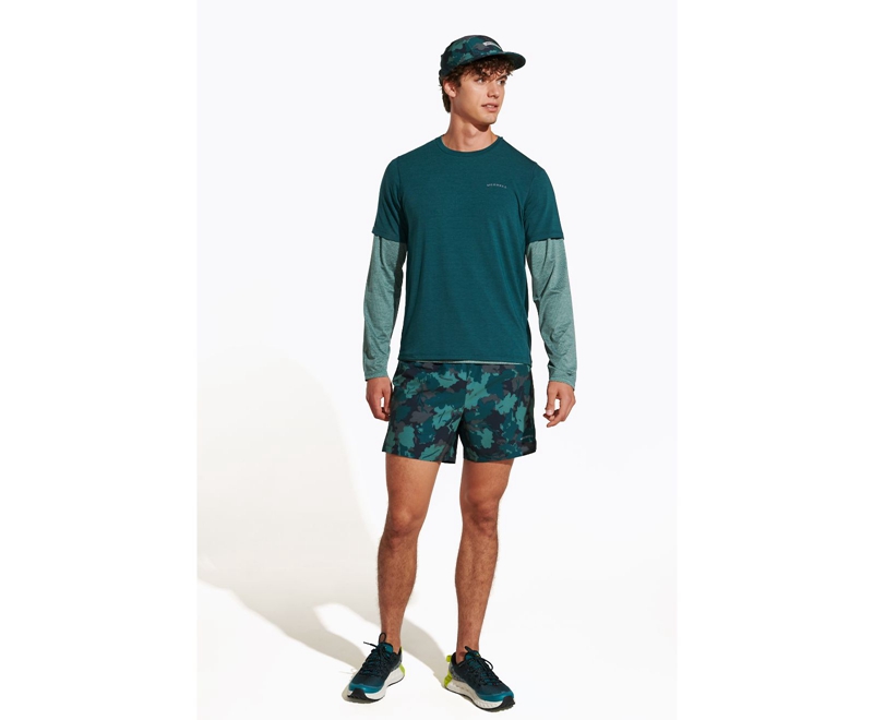 Merrell Tencel™ Sleeve Men's T Shirts Green | 6482-VDNXT