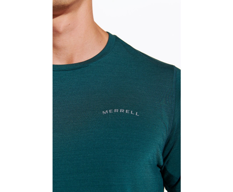 Merrell Tencel™ Sleeve Men's T Shirts Green | 6482-VDNXT