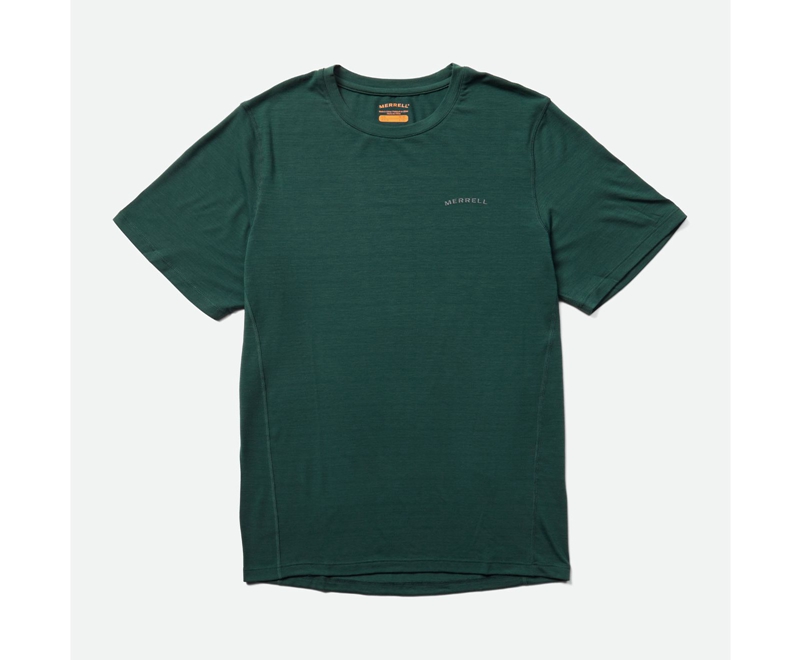 Merrell Tencel™ Sleeve Men's T Shirts Green | 6482-VDNXT