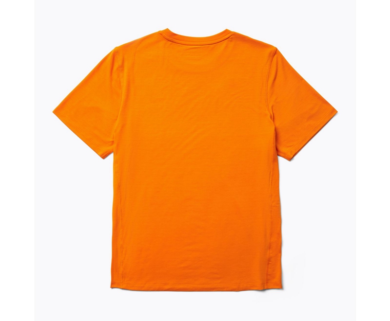 Merrell Tencel™ Sleeve Men's T Shirts Orange | 5649-DSMPX