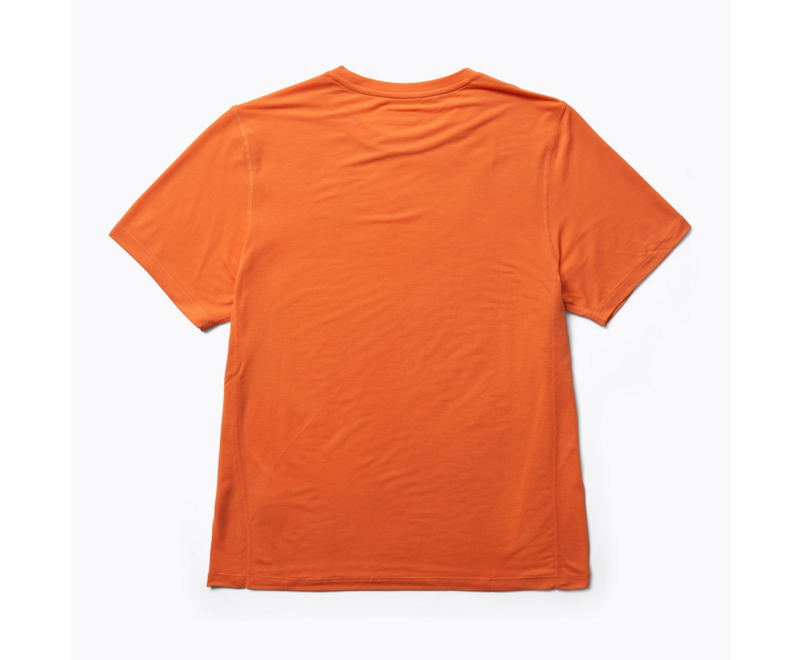 Merrell Tencel™ Sleeve Men's T Shirts Orange | 8134-XEINR