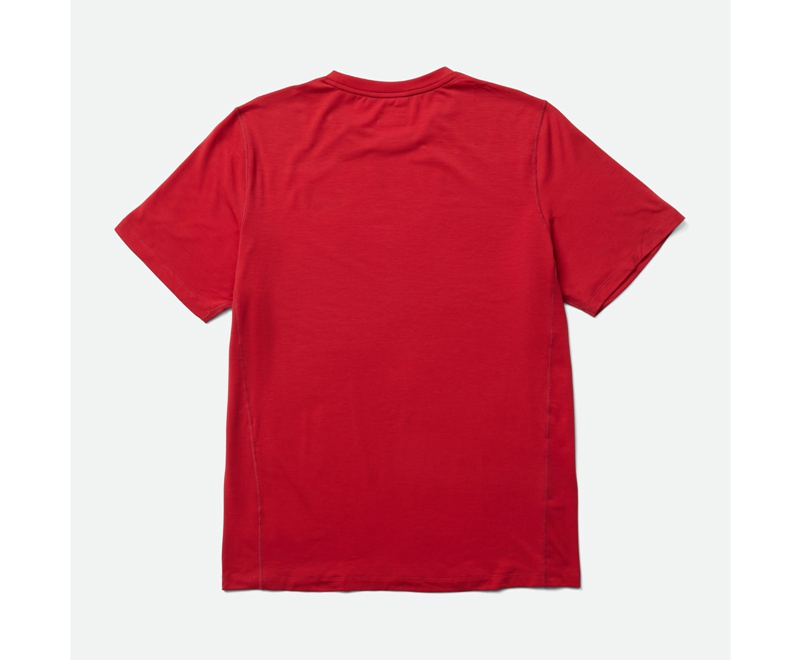 Merrell Tencel™ Sleeve Men's T Shirts Red | 7948-YIOBF