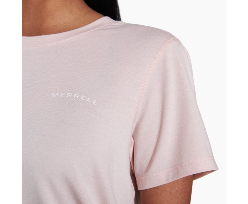 Merrell Tencel™ Sleeve Women's T Shirts Rose | 2593-WUMJT