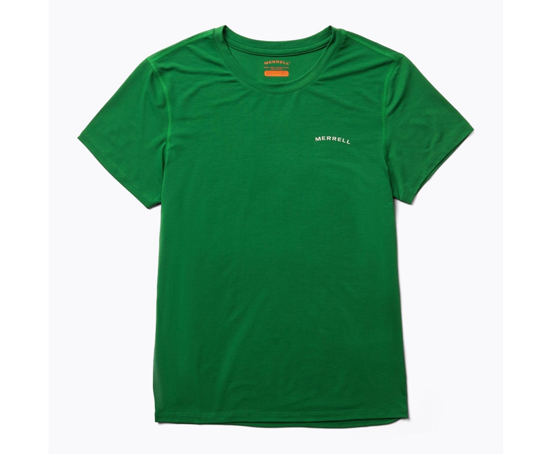 Merrell Tencel™ Sleeve Women\'s T Shirts Green | 3297-SRWJT