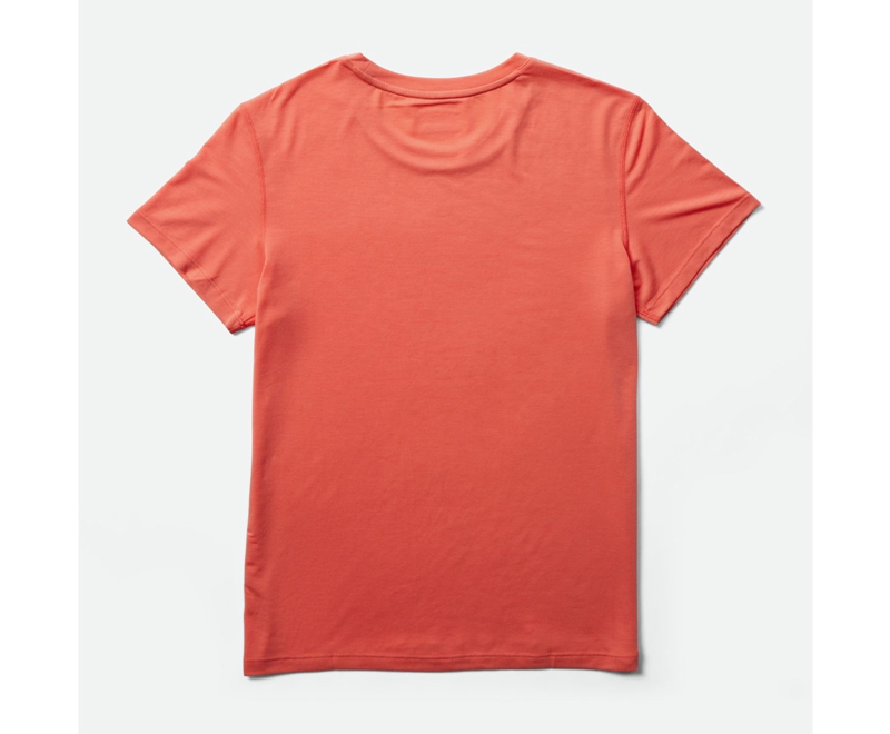 Merrell Tencel™ Sleeve Women's T Shirts Coral | 3697-WJDHS