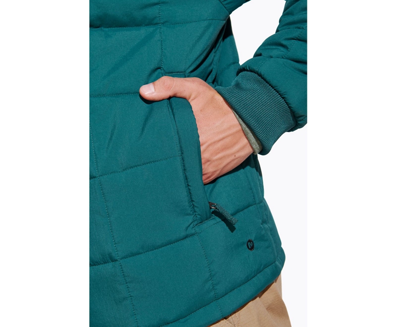 Merrell Terrain Insulated Men's Jackets Green | 5831-FEBHL