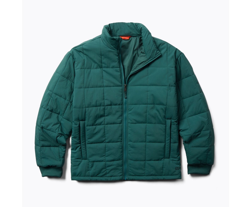 Merrell Terrain Insulated Men's Jackets Green | 5831-FEBHL