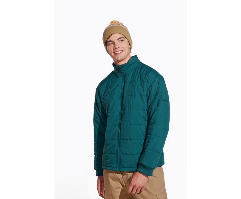 Merrell Terrain Insulated Men\'s Jackets Green | 5831-FEBHL