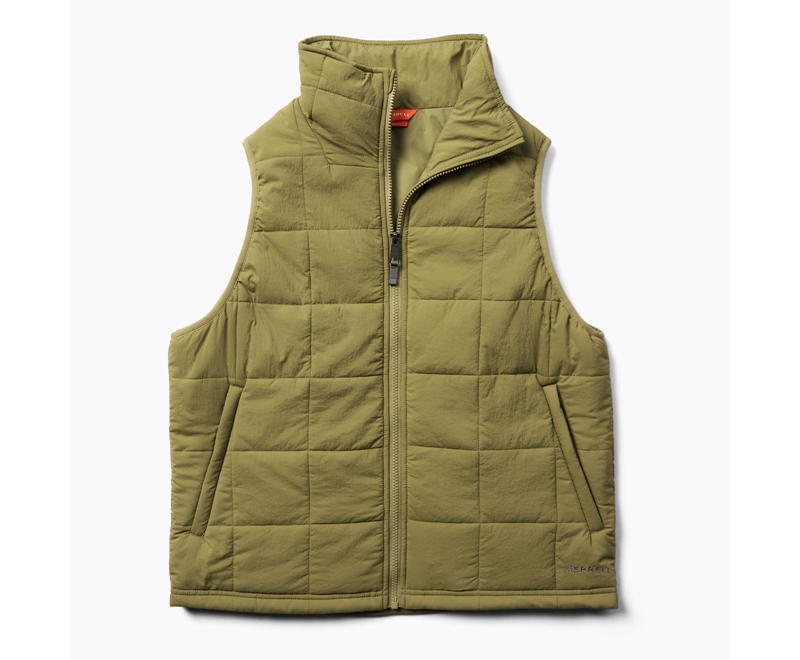 Merrell Terrain Insulated Women's Vest Olive | 2438-XPCZE