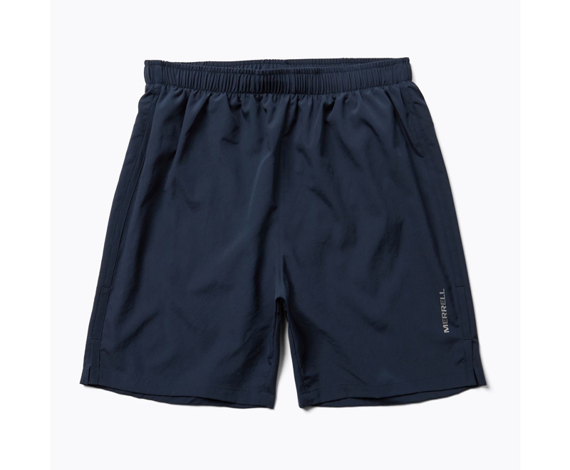 Merrell Terrain Run Men\'s Shorts Navy | 7836-UOVXL