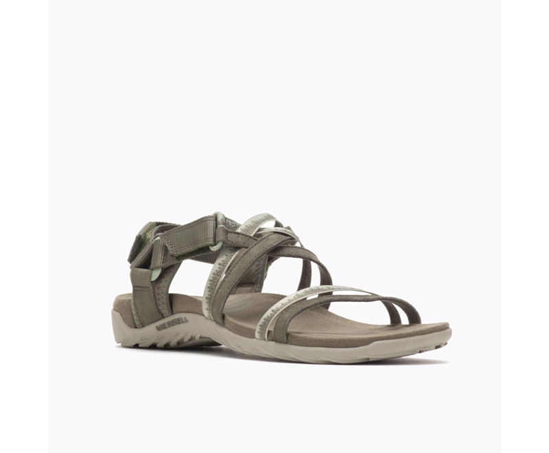 Merrell Terran 3 Cush Lattice Women's Sandals Olive | 0182-NFVPB