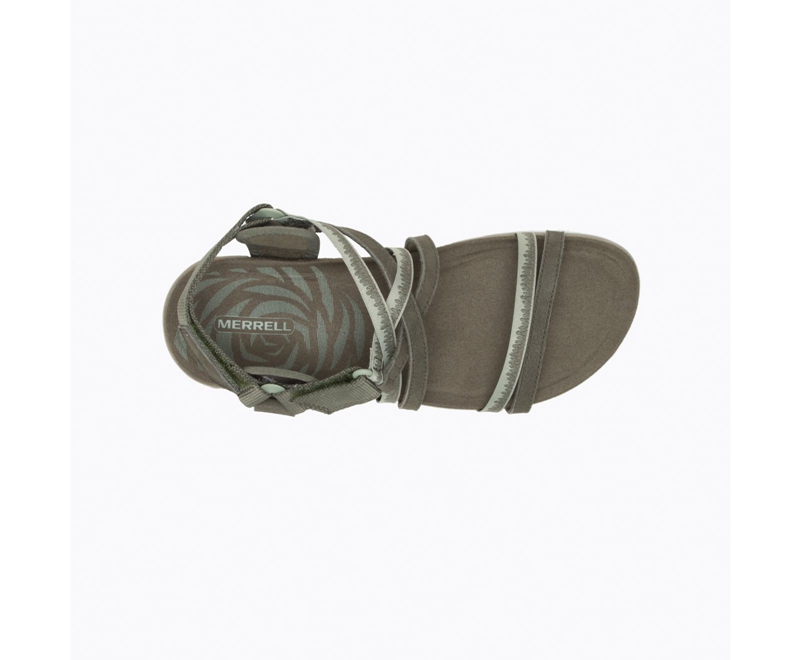 Merrell Terran 3 Cush Lattice Women's Sandals Olive | 0182-NFVPB