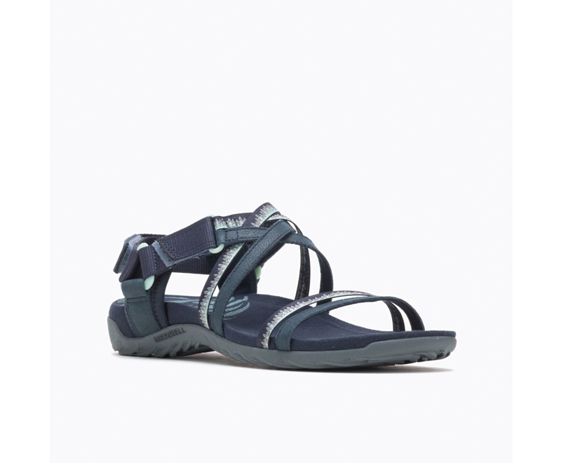 Merrell Terran 3 Cush Lattice Women's Sandals Navy | 2590-JXYVF